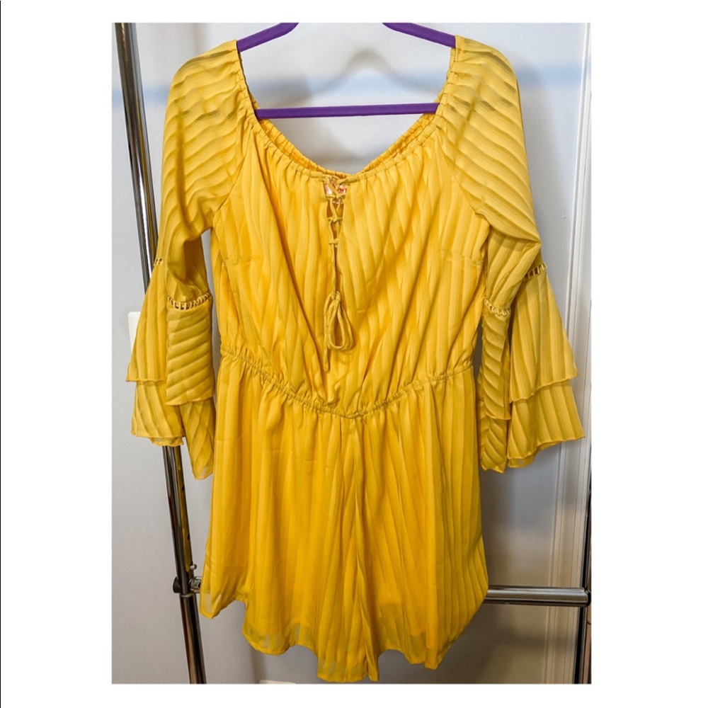 Mustard Yellow Romper (Showpo)